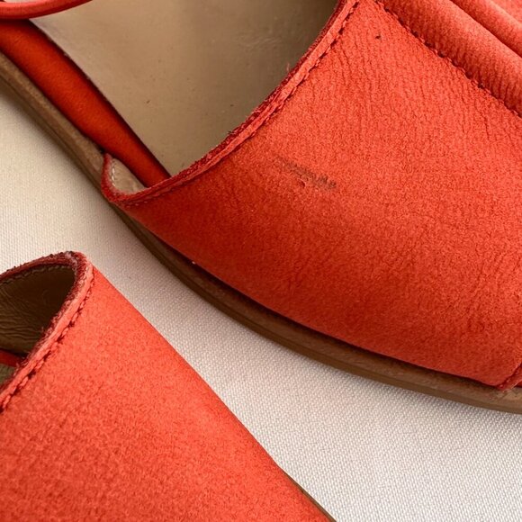 Eileen Fisher Womens Rose Leather Sandal, Orange, Size 9 - Picture 6 of 11